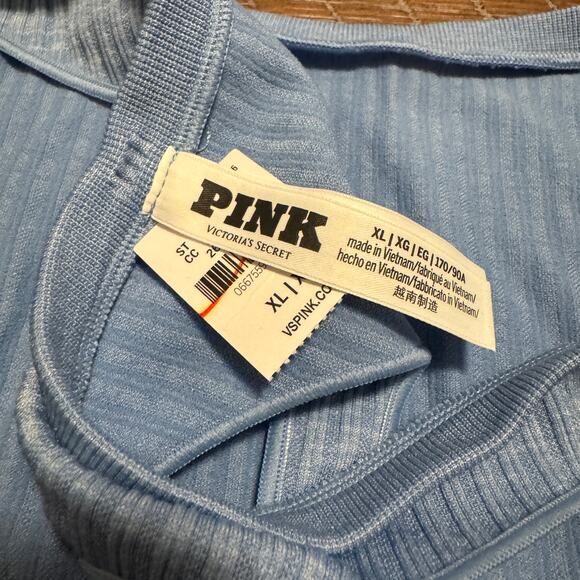 Victoria's Secret Panty Seamless High Leg Thong Panty Regatta Blue Size XL NWT - Picture 3 of 5